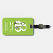 Dr. Seuss ABC: Brief B - wit| Jouw namen toevoegen Bagagelabel (Achterkant horizontaal)