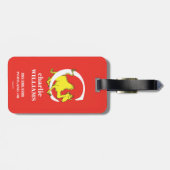 Dr. Seuss ABC: Brief C - wit| Jouw namen toevoegen Bagagelabel (Achterkant horizontaal)