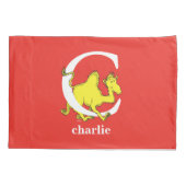 Dr. Seuss ABC: Brief C - wit| Jouw namen toevoegen Kussensloop (Achterkant)