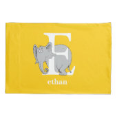 Dr. Seuss ABC: Brief E - wit| Jouw namen toevoegen Kussensloop (Achterkant)