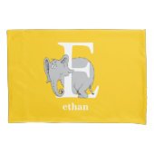 Dr. Seuss ABC: Brief E - wit| Jouw namen toevoegen Kussensloop (Voorkant)