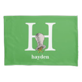 Dr. Seuss ABC: Brief H - wit| Jouw namen toevoegen Kussensloop (Voorkant)