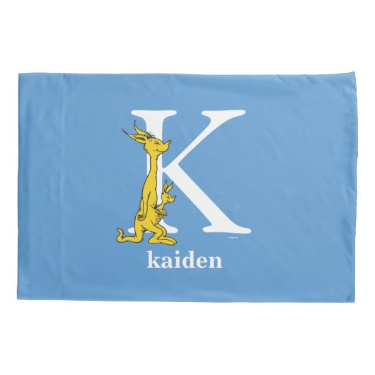 Dr. Seuss ABC: Brief K - wit| Jouw namen toevoegen Kussensloop (Achterkant)