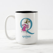 Dr. Seuss ABC: Brief Q - blauw| Jouw namen toevoeg Tweekleurige Koffiemok (Links)