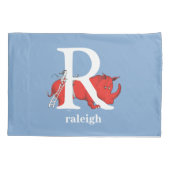 Dr. Seuss ABC: Brief R - wit| Jouw namen toevoegen Kussensloop (Achterkant)