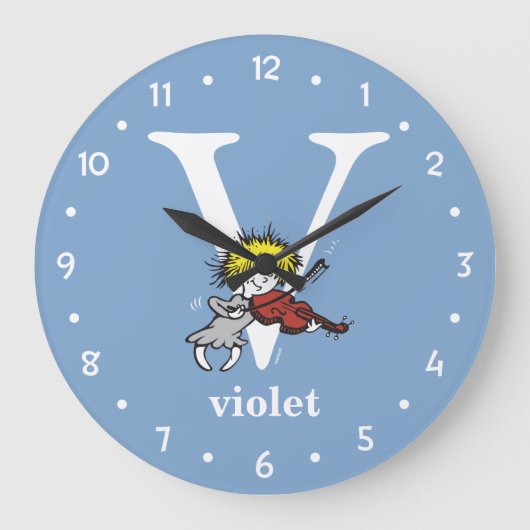 Dr. Seuss ABC: Brief V - wit| Jouw namen toevoegen Grote Klok (Voorkant)