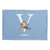 Dr. Seuss ABC: Brief V - wit| Jouw namen toevoegen Kussensloop (Achterkant)