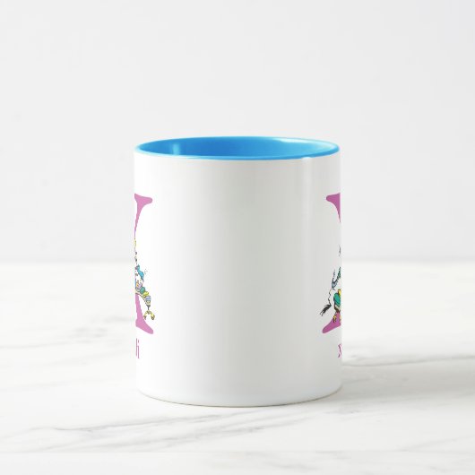 Dr. Seuss ABC: Brief X - Paars| Jouw namen toevoeg Mok (Midden)