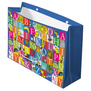 Dr. Seuss' ABC Kleurrijk Blokletterpatroon Groot Cadeauzakje