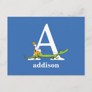 Dr. Seuss ABC: Letter A - White   Jouw namen toevo Briefkaart