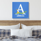 Dr. Seuss ABC: Letter A - White | Jouw namen toevo Canvas Afdruk (Insitu (Slaapkamer))