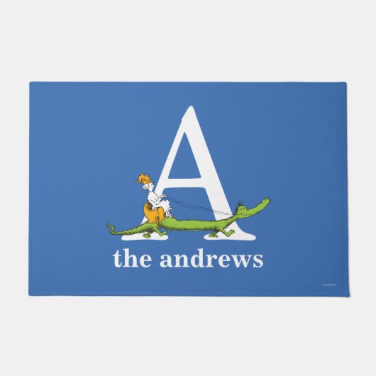 Dr. Seuss ABC: Letter A - White | Jouw namen toevo Deurmat (Voorkant)