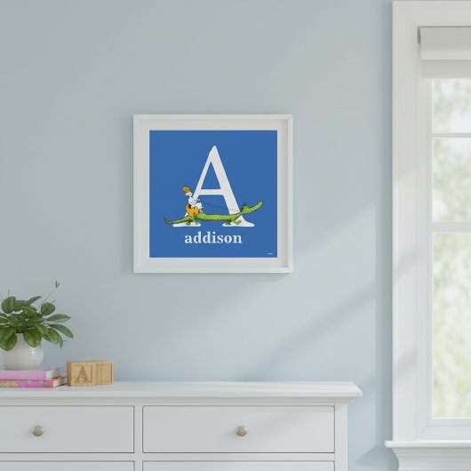 Dr. Seuss ABC: Letter A - White | Jouw namen toevo Poster