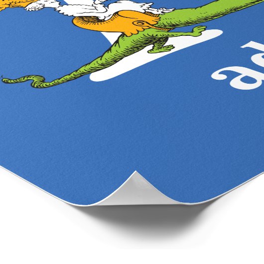 Dr. Seuss ABC: Letter A - White | Jouw namen toevo Poster (Hoek)