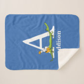 Dr. Seuss ABC: Letter A - White | Jouw namen toevo Sherpa Deken (Voorkant (horizontaal))