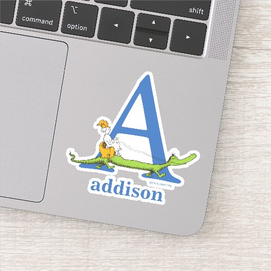 Dr. Seuss ABC: Letter A - White | Jouw namen toevo Sticker