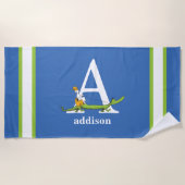 Dr. Seuss ABC: Letter A - White | Jouw namen toevo Strandlaken (Voorkant)