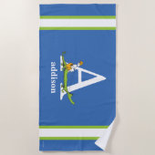 Dr. Seuss ABC: Letter A - White | Jouw namen toevo Strandlaken (Voorkant)