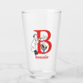 Dr. Seuss ABC: Letter B - Red | Jouw namen toevoeg Glas (Voorkant)
