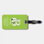 Dr. Seuss ABC: Letter B - White | Jouw namen toevo Bagagelabel (Achterkant horizontaal)