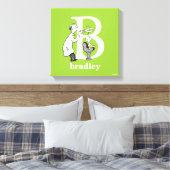 Dr. Seuss ABC: Letter B - White | Jouw namen toevo Canvas Afdruk (Insitu (Slaapkamer))