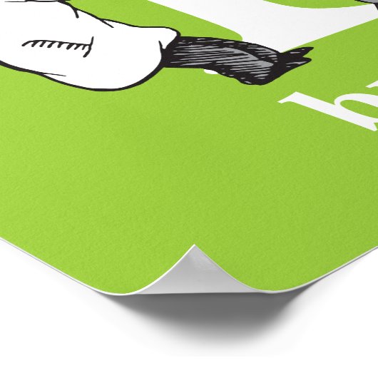 Dr. Seuss ABC: Letter B - White | Jouw namen toevo Poster (Hoek)