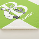 Dr. Seuss ABC: Letter B - White | Jouw namen toevo Sherpa Deken (3/4)