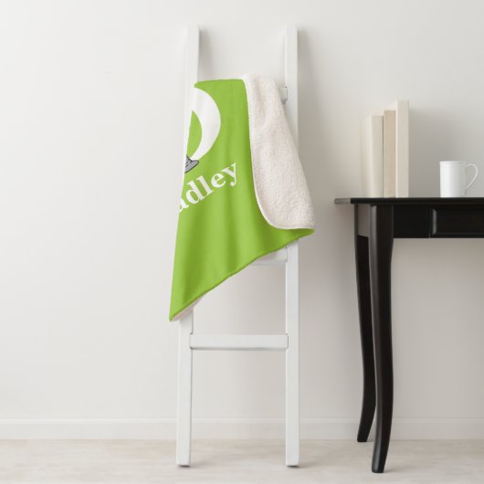 Dr. Seuss ABC: Letter B - White | Jouw namen toevo Sherpa Deken (In situ)