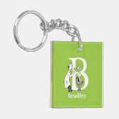 Dr. Seuss ABC: Letter B - White | Jouw namen toevo Sleutelhanger (Voorkant Links)