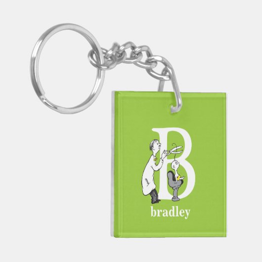 Dr. Seuss ABC: Letter B - White | Jouw namen toevo Sleutelhanger (Voorkant Links)