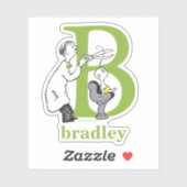 Dr. Seuss ABC: Letter B - White | Jouw namen toevo Sticker (Vel)