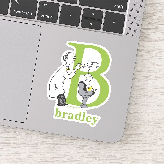 Dr. Seuss ABC: Letter B - White | Jouw namen toevo Sticker (Detail)
