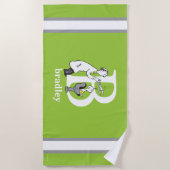 Dr. Seuss ABC: Letter B - White | Jouw namen toevo Strandlaken (Voorkant)