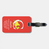 Dr. Seuss ABC: Letter C - White | Jouw namen toevo Bagagelabel (Achterkant horizontaal)