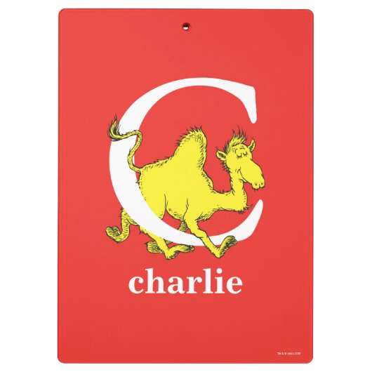 Dr. Seuss ABC: Letter C - White | Jouw namen toevo Klembord (Achterkant)