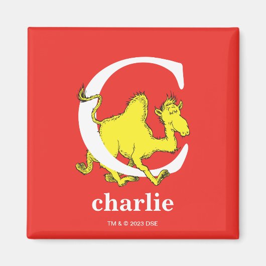 Dr. Seuss ABC: Letter C - White | Jouw namen toevo Magneet (Voorkant)