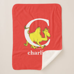 Dr. Seuss ABC: Letter C - White   Jouw namen toevo Sherpa Deken