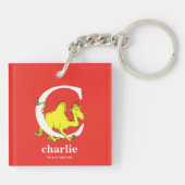 Dr. Seuss ABC: Letter C - White | Jouw namen toevo Sleutelhanger (Achterkant)