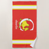 Dr. Seuss ABC: Letter C - White | Jouw namen toevo Strandlaken (Voorkant)