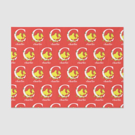 Dr. Seuss ABC: Letter C - White | Jouw namen toevo Tissuepapier (Voorkant)