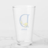 Dr. Seuss ABC: Letter D - Blue | Jouw namen toevoe Glas (Achterkant)