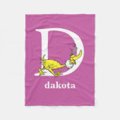 Dr. Seuss ABC: Letter D - White | Jouw namen toevo Fleece Deken (Voorkant)