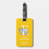 Dr. Seuss ABC: Letter E - White | Jouw namen toevo Bagagelabel (Achterkant verticaal)