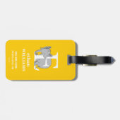 Dr. Seuss ABC: Letter E - White | Jouw namen toevo Bagagelabel (Achterkant horizontaal)