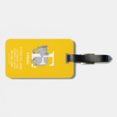 Dr. Seuss ABC: Letter E - White | Jouw namen toevo Bagagelabel (Achterkant horizontaal)