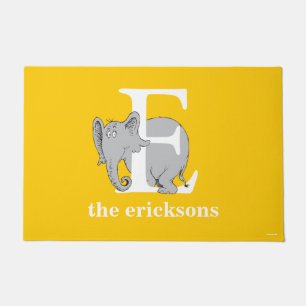 Dr. Seuss ABC: Letter E - White Jouw namen toevo Deurmat