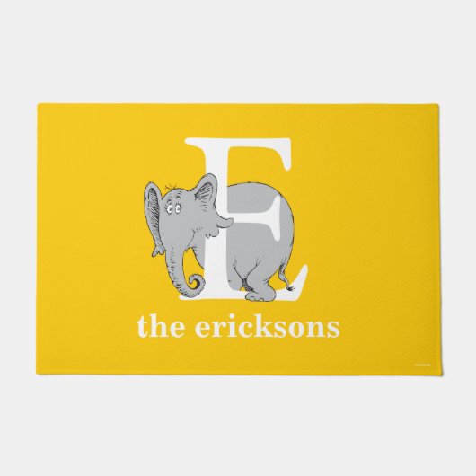 Dr. Seuss ABC: Letter E - White | Jouw namen toevo Deurmat (Voorkant)