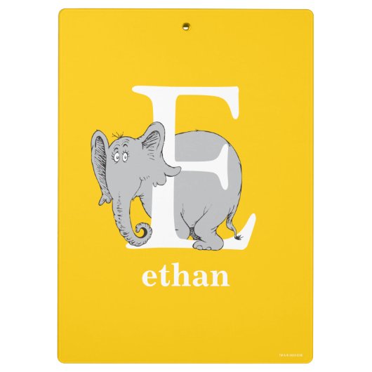 Dr. Seuss ABC: Letter E - White | Jouw namen toevo Klembord (Achterkant)