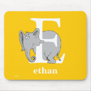 Dr. Seuss ABC: Letter E - White   Jouw namen toevo Muismat