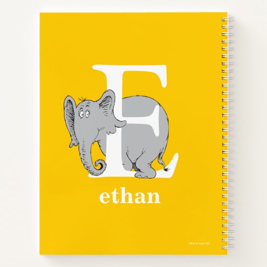 Dr. Seuss ABC: Letter E - White | Jouw namen toevo Notitieboek (Achterkant)